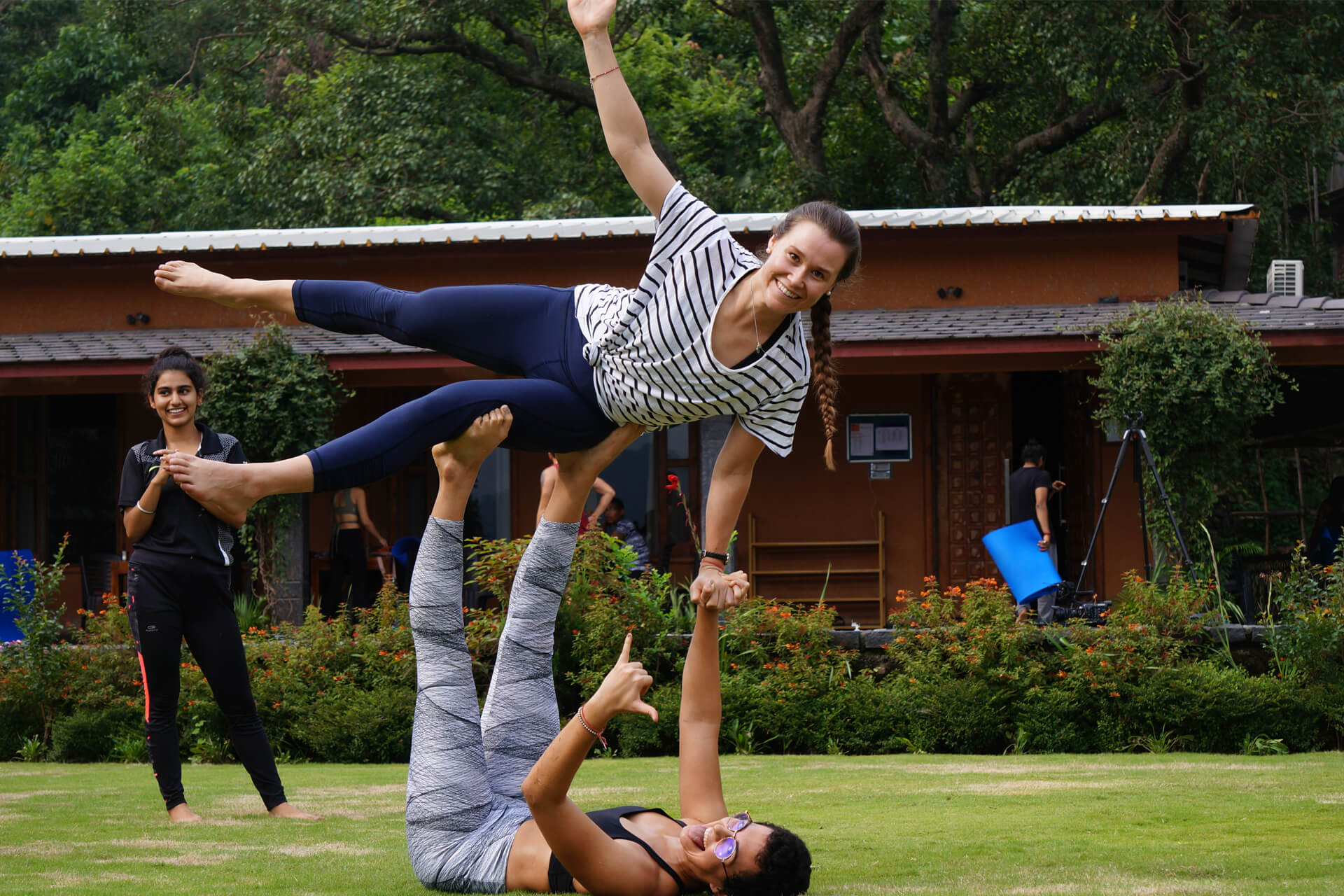 Yoga poses on international yoga day – India NCC